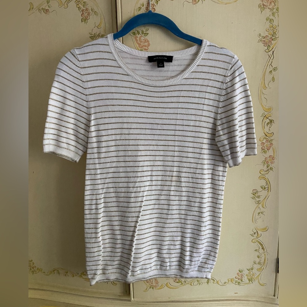 Ann Taylor blouse with gold detailing